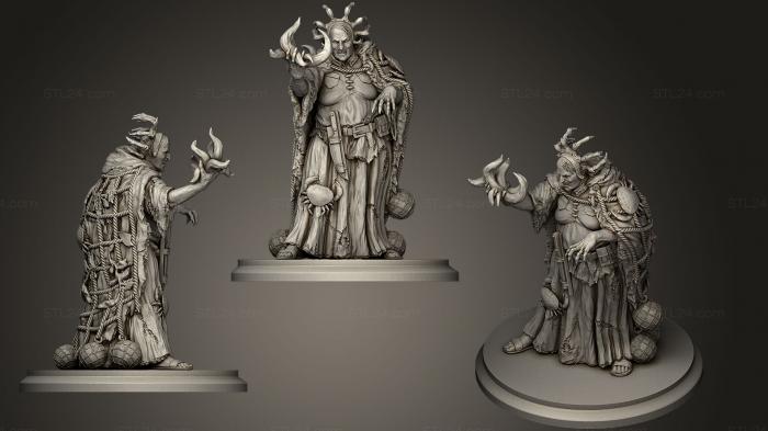 Figurines heroes, monsters and demons (Dockland Queen, STKM_0782) 3D models for cnc